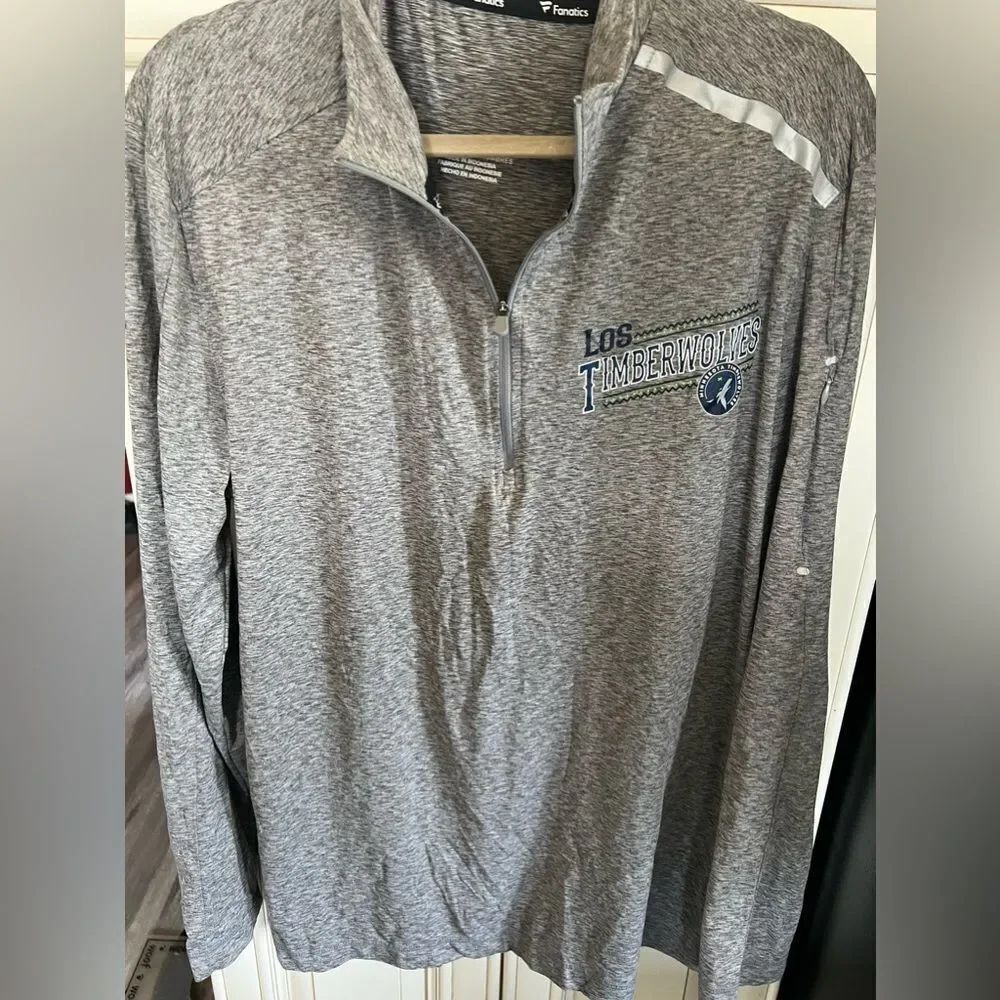 Minnesota Timberwolves 1/4 Zip Mens Large Tall Dri Fit NBA Basketball